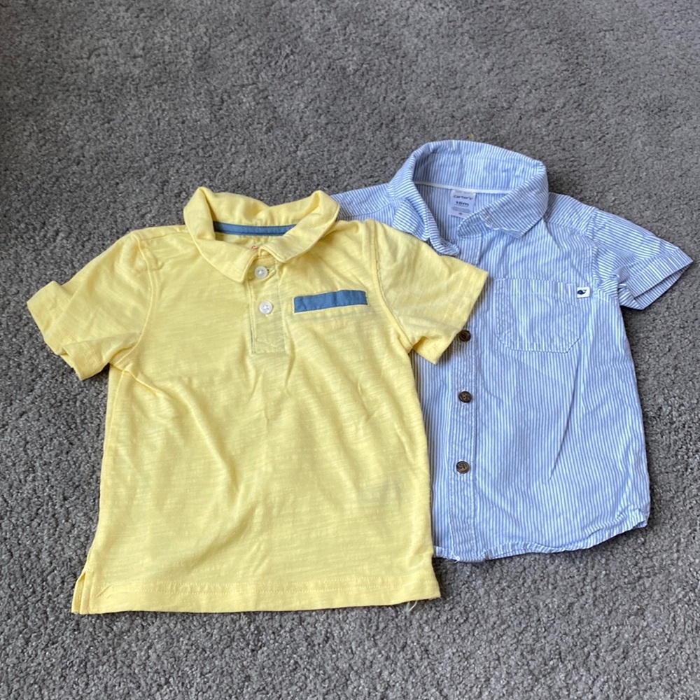 18 month boys collared short sleeve shirts